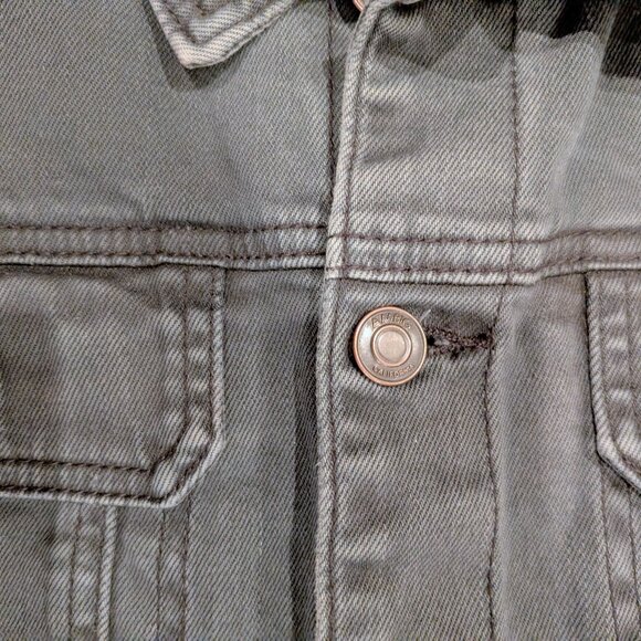 Vintage Ambiguous Button Down Denim Jacket w/ Red Flannel Sleeves - Size M/L - Picture 3 of 5